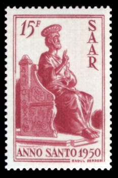 15 Fr Briefmarke: Heiliges Jahr, Anno Santo 1950
