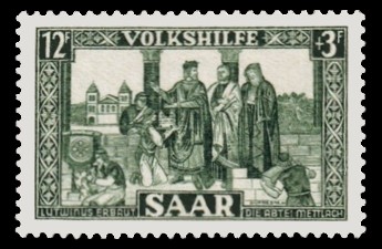 12+ 3 Fr Briefmarke: Volkshilfe, Lutwinus-Legende