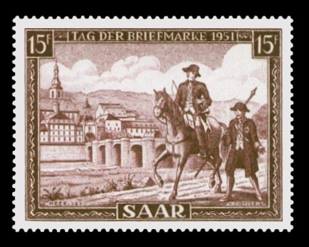 15 Fr Briefmarke: Tag der Briefmarke 1951