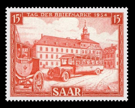 15 Fr Briefmarke: Tag der Briefmarke 1954