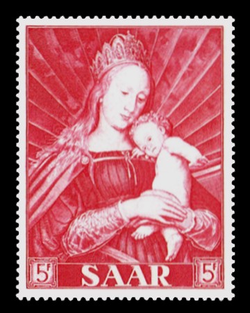 5 Fr Briefmarke: Marianisches Jahr