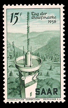 15 Fr Briefmarke: Tag der Briefmarke 1956