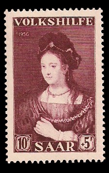 10+ 5 Fr Briefmarke: Volkshilfe 1956, Gemälde 10+ 5 Fr Briefmarke: Volkshilfe 1956, Gemälde