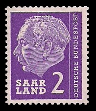 2 Fr Briefmarke: Bundespräsident Dr. Theodor Heuss 2 Fr Briefmarke: Bundespräsident Dr. Theodor Heuss