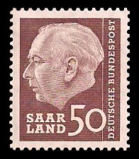 50 Fr Briefmarke: Bundespräsident Dr. Theodor Heuss 50 Fr Briefmarke: Bundespräsident Dr. Theodor Heuss