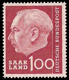 100 Fr Briefmarke: Bundespräsident Dr. Theodor Heuss