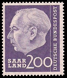 200 Fr Briefmarke: Bundespräsident Dr. Theodor Heuss
