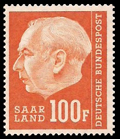 100 Fr Briefmarke: Bundespräsident Prof. Dr. Theodor Heuss 100 Fr Briefmarke: Bundespräsident Prof. Dr. Theodor Heuss