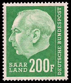 200 Fr Briefmarke: Bundespräsident Prof. Dr. Theodor Heuss