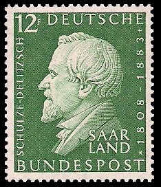 12 Fr Briefmarke: 150. Geburtstag Hermann Schulze-Delitzsch