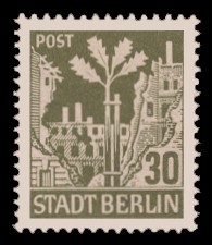 30 Pf Briefmarke: Freimarke Eiche 30 Pf Briefmarke: Freimarke Eiche
