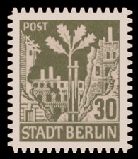 30 Pf Briefmarke: Freimarke Eiche 30 Pf Briefmarke: Freimarke Eiche