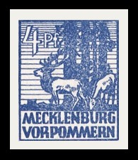 4 Pf Briefmarke: Freimarken Abschiedsausgabe, Rothirsche