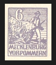 6 Pf Briefmarke: Freimarken Abschiedsausgabe, Bauer