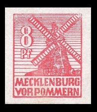 8 Pf Briefmarke: Freimarken Abschiedsausgabe, Windmühle