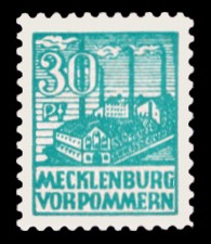 30 Pf Briefmarke: Freimarken Abschiedsausgabe, Industrie