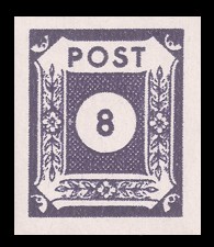 8 Pf Briefmarke: Ziffernserie II