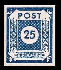 25 Pf Briefmarke: Ziffernserie II