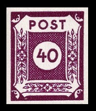 40 Pf Briefmarke: Ziffernserie II