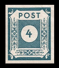4 Pf Briefmarke: Ziffernserie IV