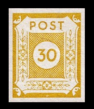 30 Pf Briefmarke: Ziffernserie IV 30 Pf Briefmarke: Ziffernserie IV