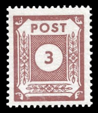 3 Pf Briefmarke: Ziffernserie V
