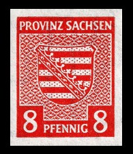 8 Pf Briefmarke: Wappenserie I, Provinzwappen 8 Pf Briefmarke: Wappenserie I, Provinzwappen