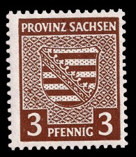 3 Pf Briefmarke: Wappenserie III, Provinzwappen