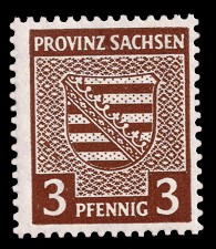3 Pf Briefmarke: Wappenserie III, Provinzwappen 3 Pf Briefmarke: Wappenserie III, Provinzwappen