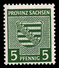 5 Pf Briefmarke: Wappenserie III, Provinzwappen 5 Pf Briefmarke: Wappenserie III, Provinzwappen