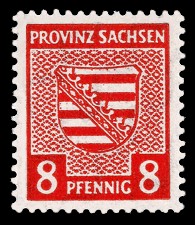 8 Pf Briefmarke: Wappenserie III, Provinzwappen