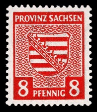 8 Pf Briefmarke: Wappenserie III, Provinzwappen 8 Pf Briefmarke: Wappenserie III, Provinzwappen