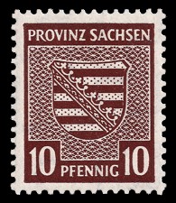 10 Pf Briefmarke: Wappenserie III, Provinzwappen