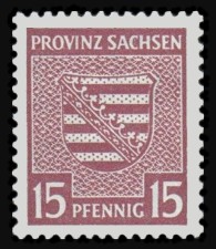 15 Pf Briefmarke: Wappenserie III, Provinzwappen