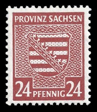 24 Pf Briefmarke: Wappenserie III, Provinzwappen