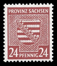 24 Pf Briefmarke: Wappenserie III, Provinzwappen 24 Pf Briefmarke: Wappenserie III, Provinzwappen