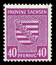 40 Pf Briefmarke: Wappenserie III, Provinzwappen 40 Pf Briefmarke: Wappenserie III, Provinzwappen