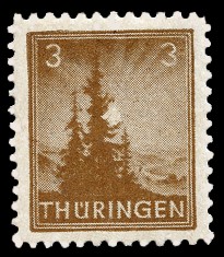 3 Pf Briefmarke: Freimarken, Tannen 3 Pf Briefmarke: Freimarken, Tannen