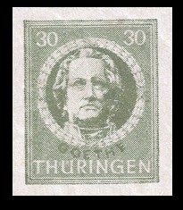 30 Pf Briefmarke: Freimarken, Goethe