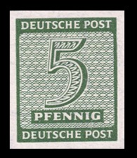 5 Pf Briefmarke: Freimarken Ziffern I