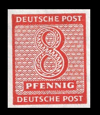 8 Pf Briefmarke: Freimarken Ziffern I