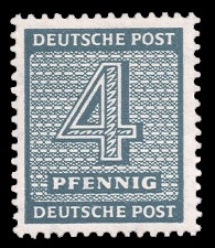 4 Pf Briefmarke: Freimarken Ziffern II