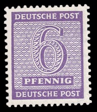 6 Pf Briefmarke: Freimarken Ziffern II