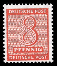 8 Pf Briefmarke: Freimarken Ziffern II