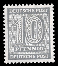 10 Pf Briefmarke: Freimarken Ziffern II