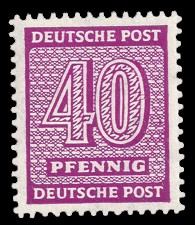 40 Pf Briefmarke: Freimarken Ziffern II