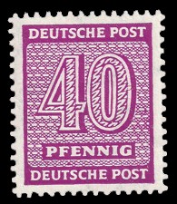 40 Pf Briefmarke: Freimarken Ziffern II 40 Pf Briefmarke: Freimarken Ziffern II