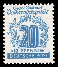 20 + 10 Pf Briefmarke: Volkssolidarität 20 + 10 Pf Briefmarke: Volkssolidarität
