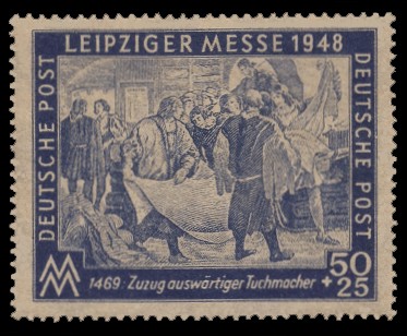 50 + 25 Pf Briefmarke: Leipziger Herbstmesse 1948