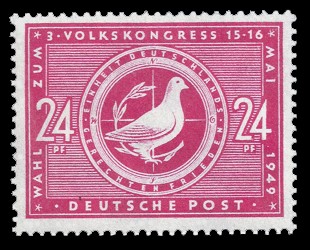 24 Pf Briefmarke: Wahl zum 3. Volkskongress